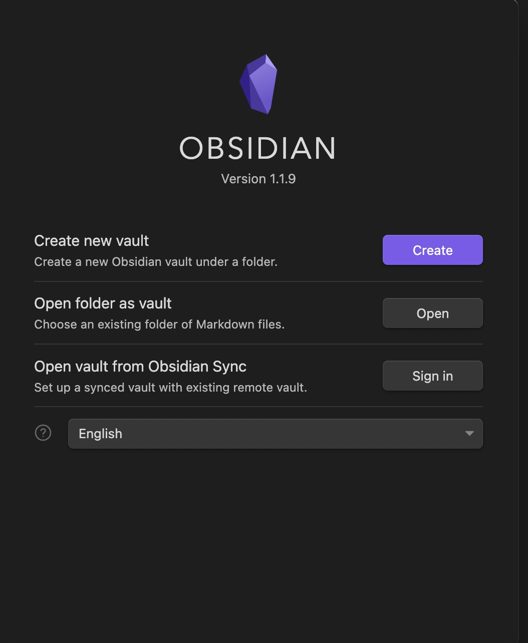 Obsidian Open Vault